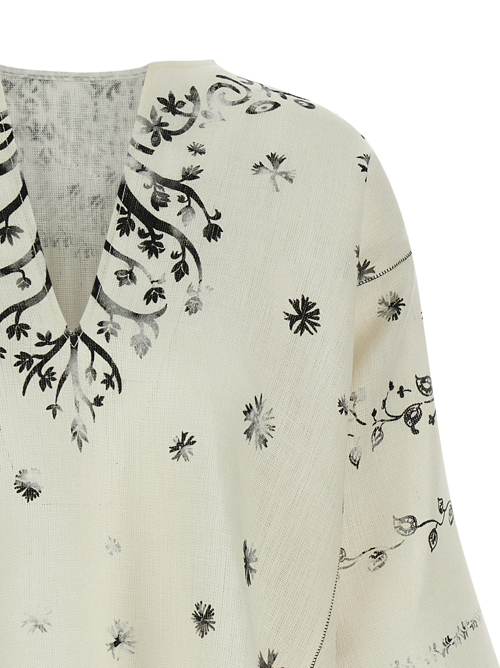 Bicolor Linen Blouse
