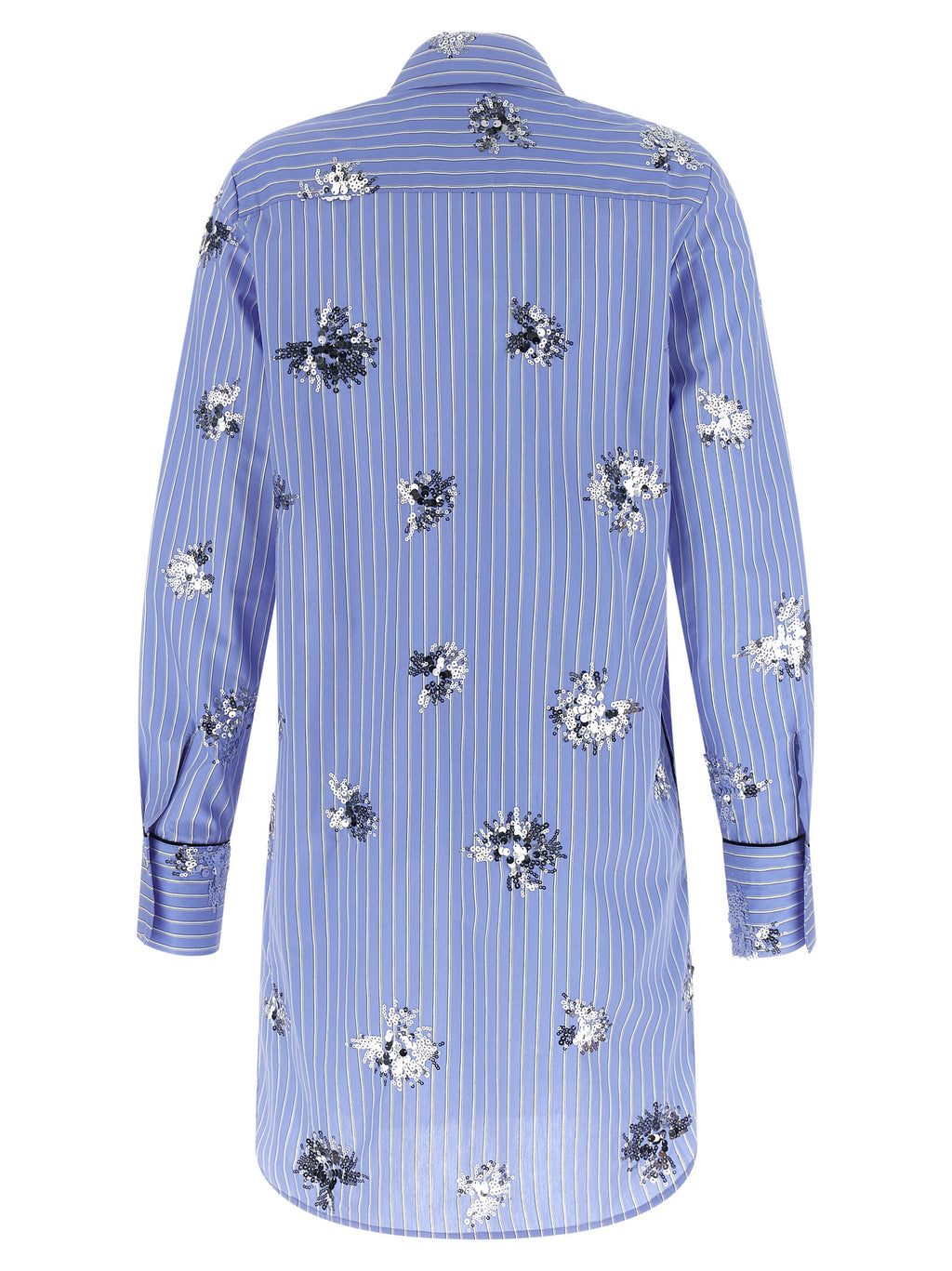 Blue Cotton Short Dress