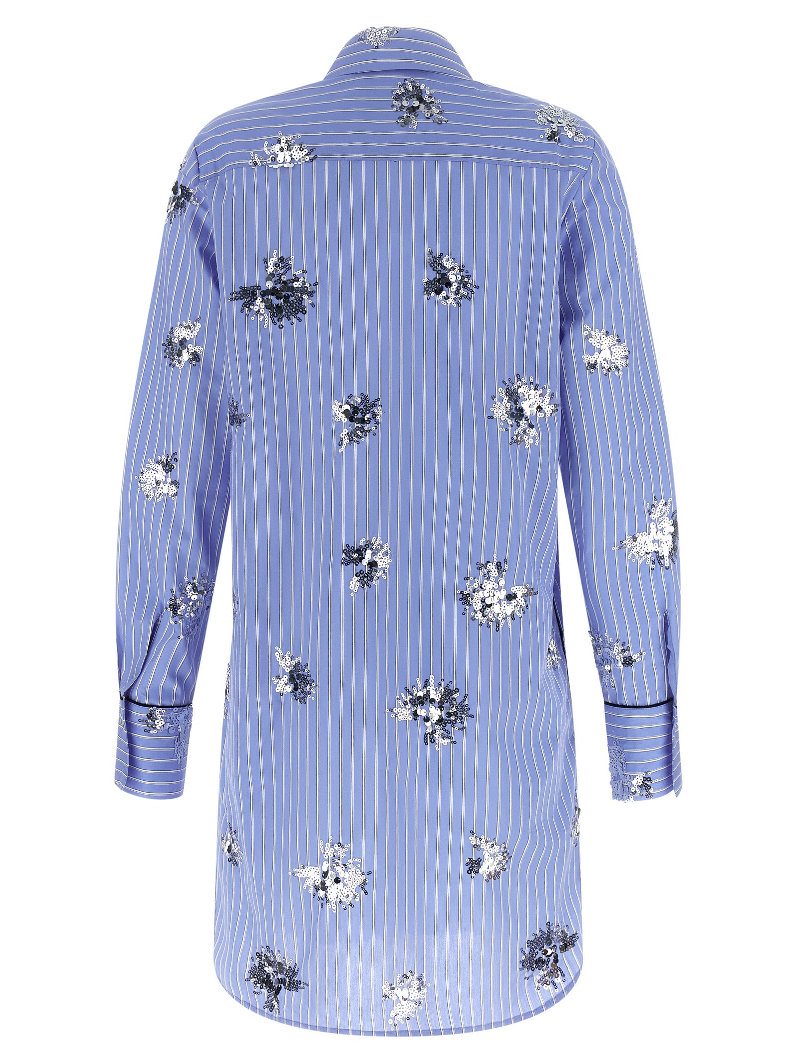 Blue Cotton Short Dress