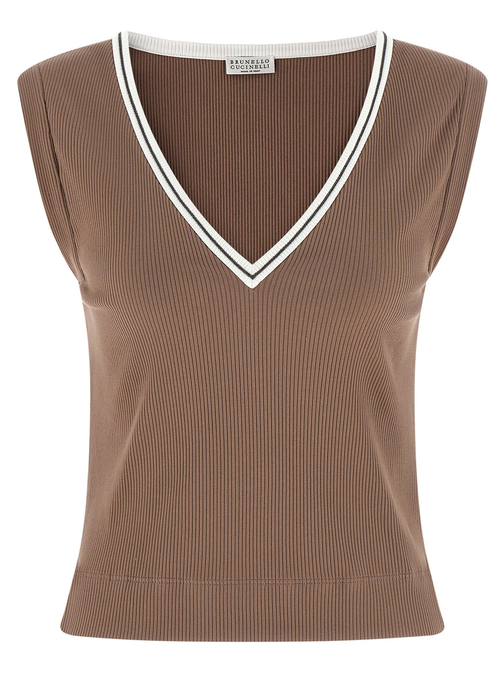 Brown Cotton Tank Tops