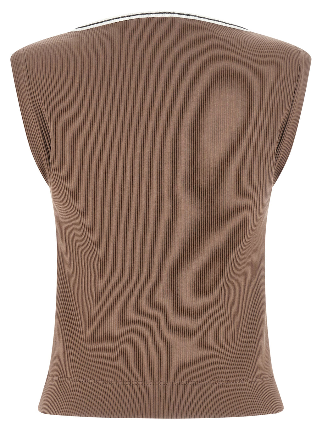 Brown Cotton Tank Tops