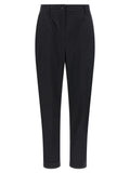 Black Cotton Casual Pants