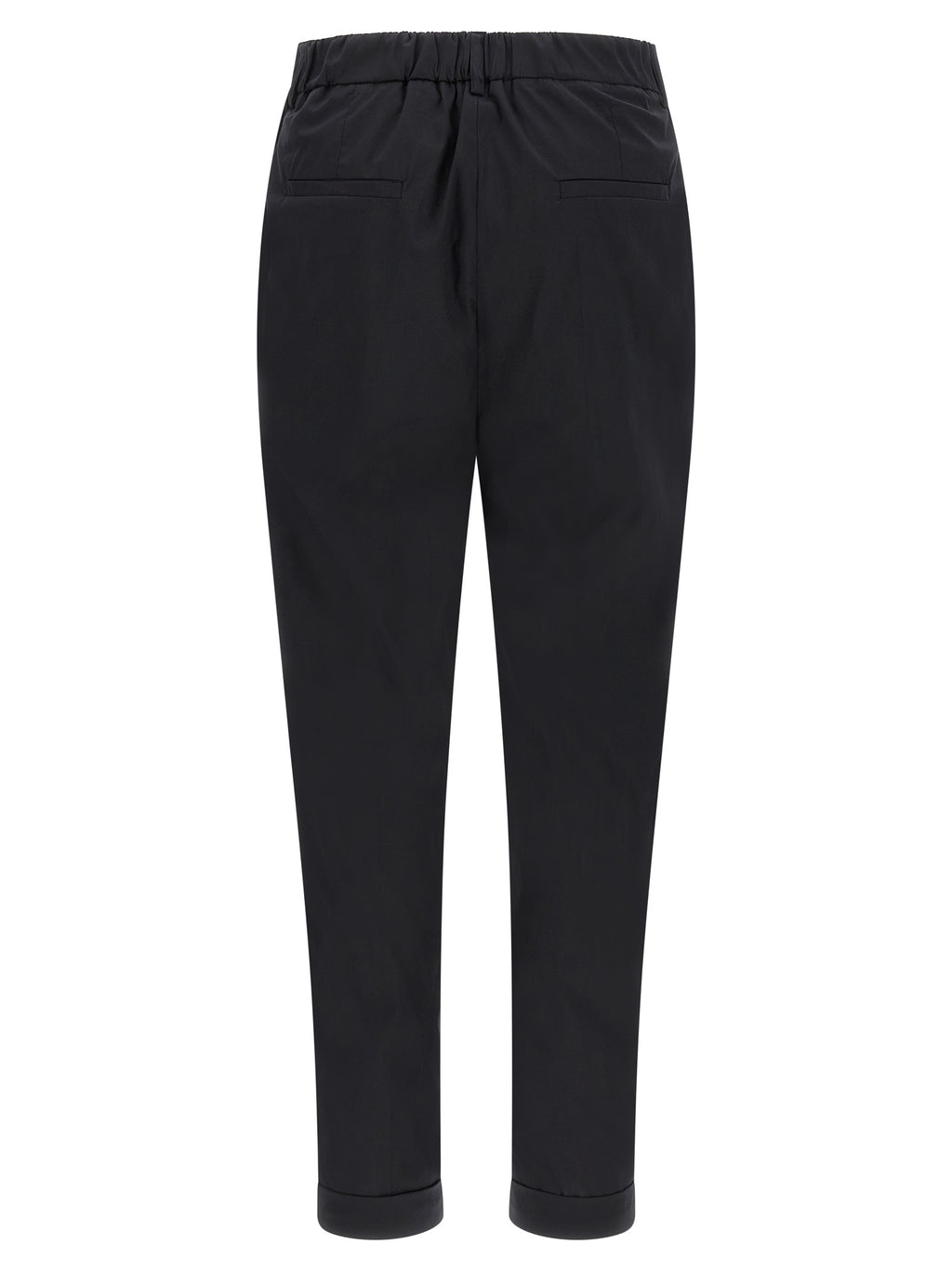Black Cotton Casual Pants