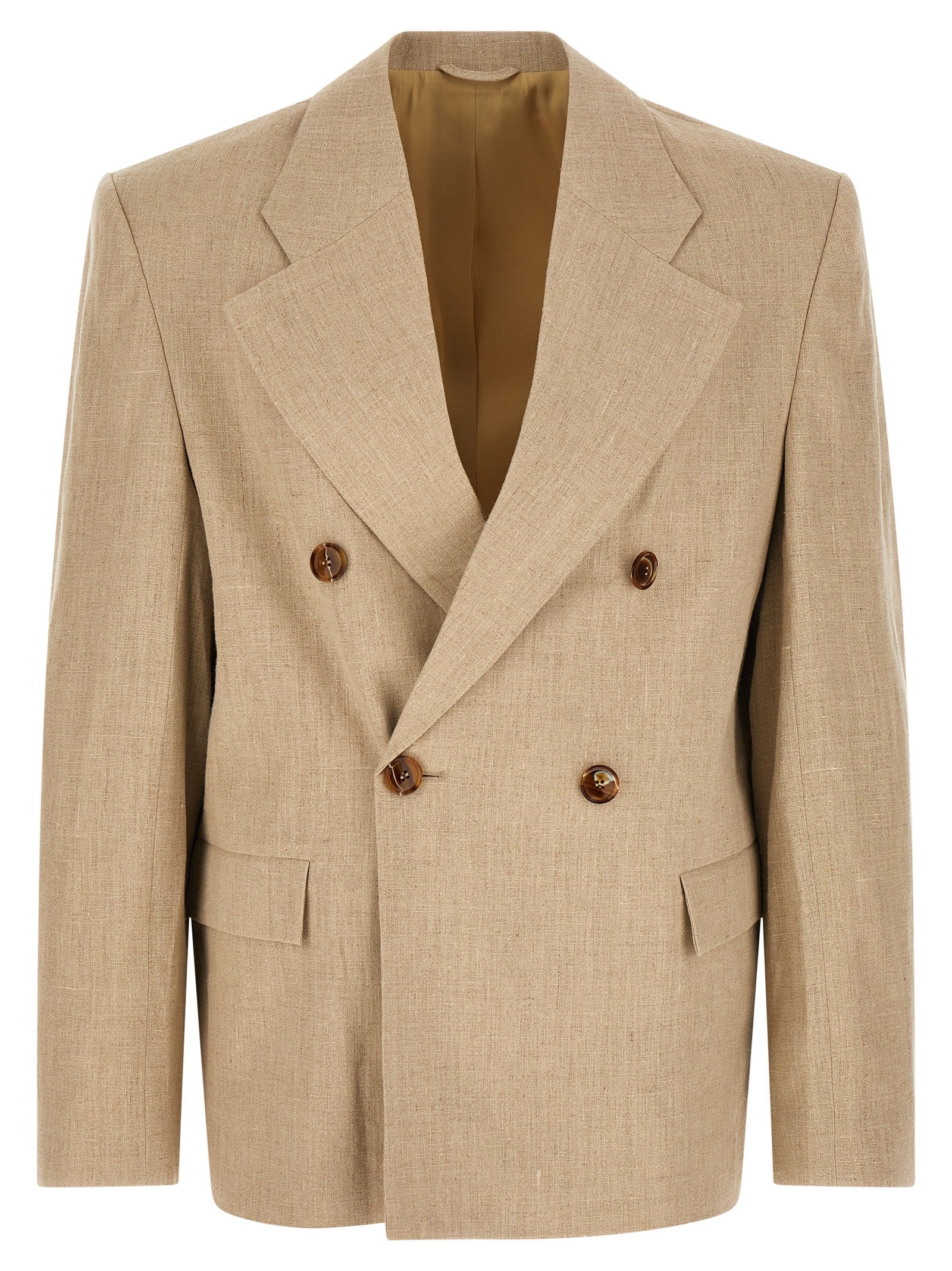 Beige Linen Blazer