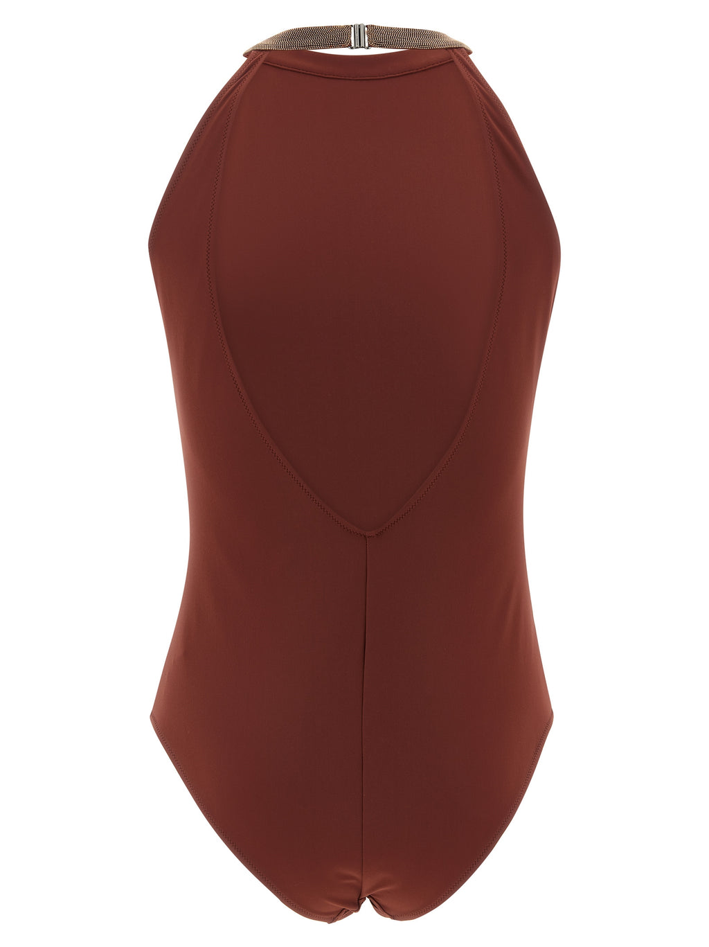 Bordeaux Polyamide One-Piece Swimsuit