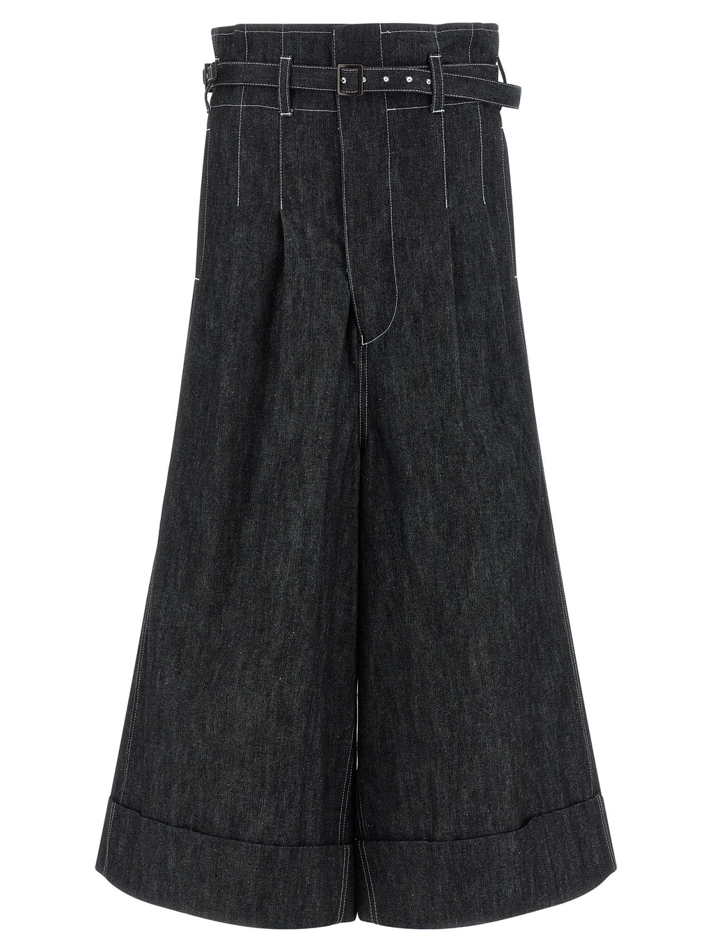 Black Cotton Bermuda Shorts