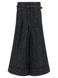 Black Cotton Bermuda Shorts