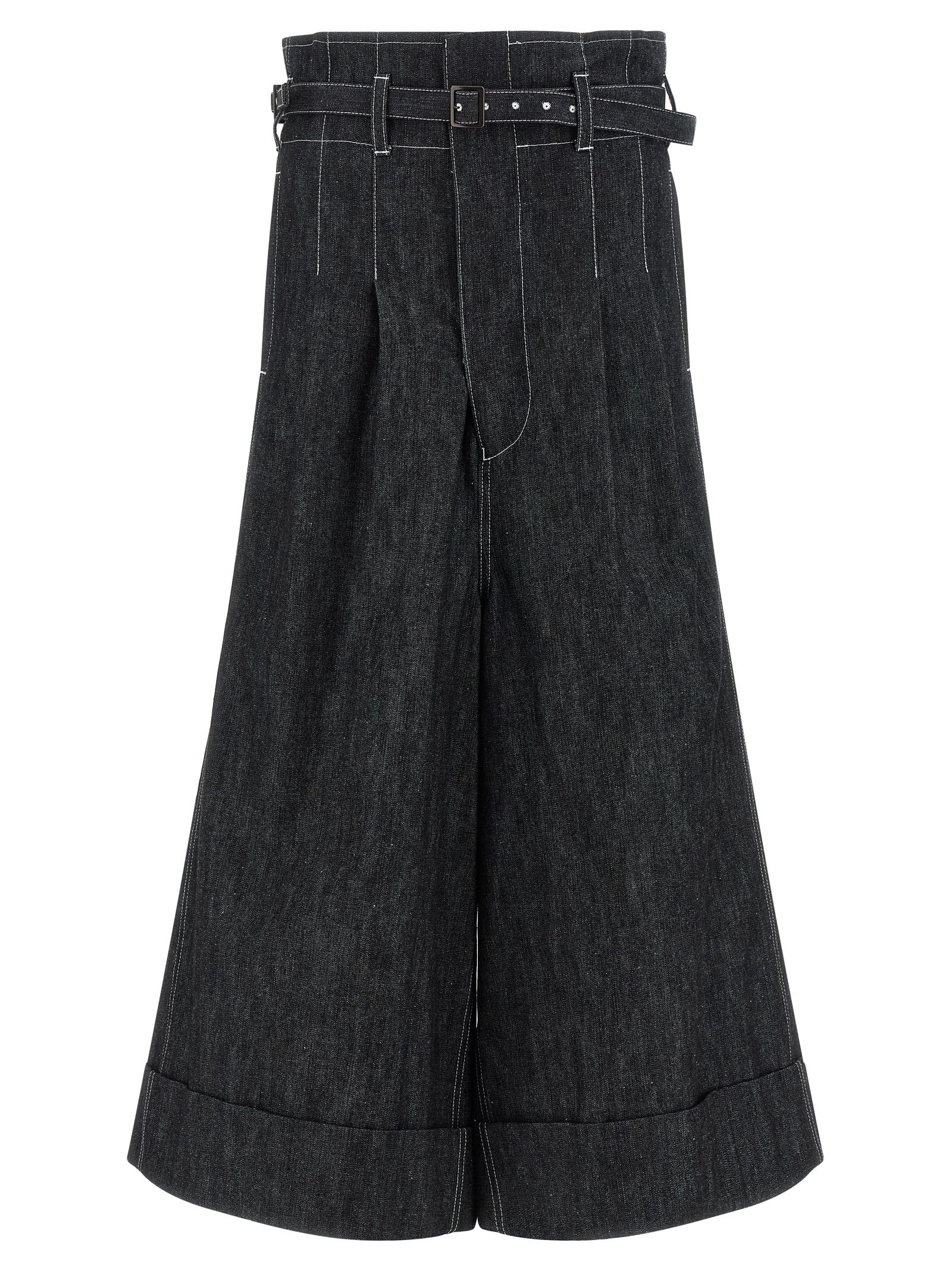 Black Cotton Bermuda Shorts