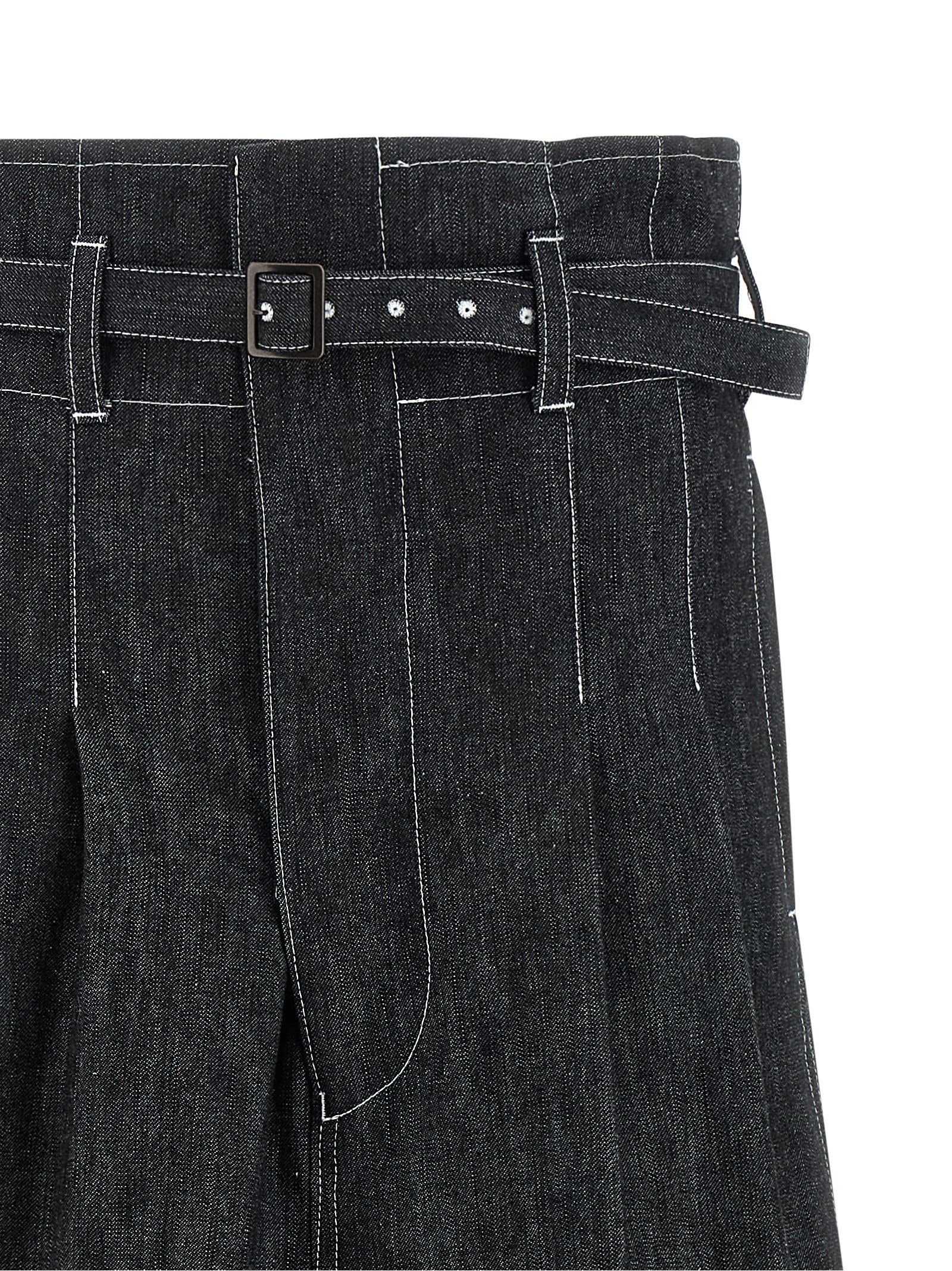 Black Cotton Bermuda Shorts