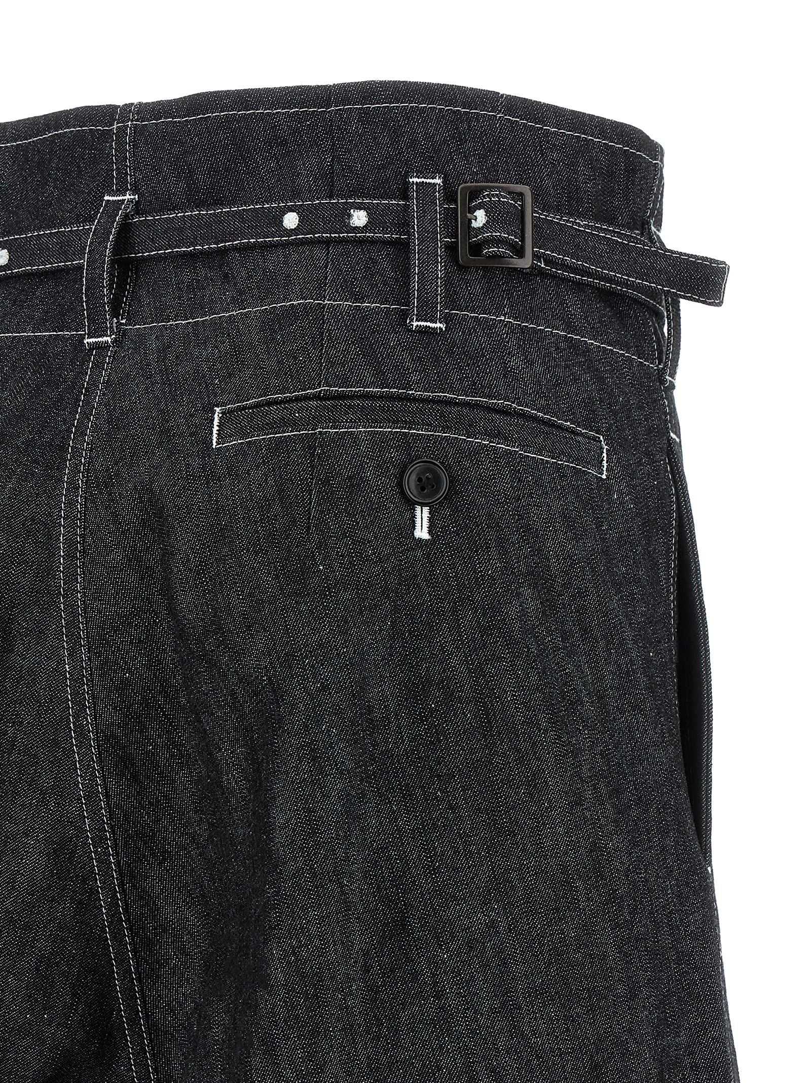 Black Cotton Bermuda Shorts