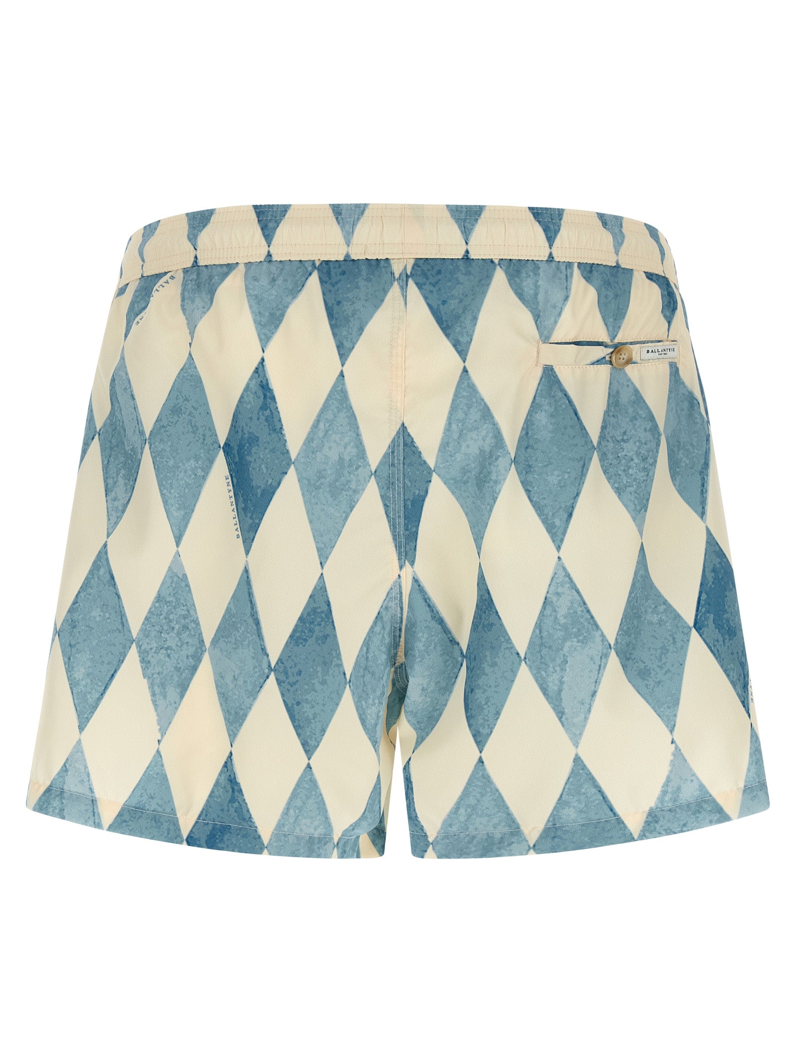 Blue Polyester Swim Shorts