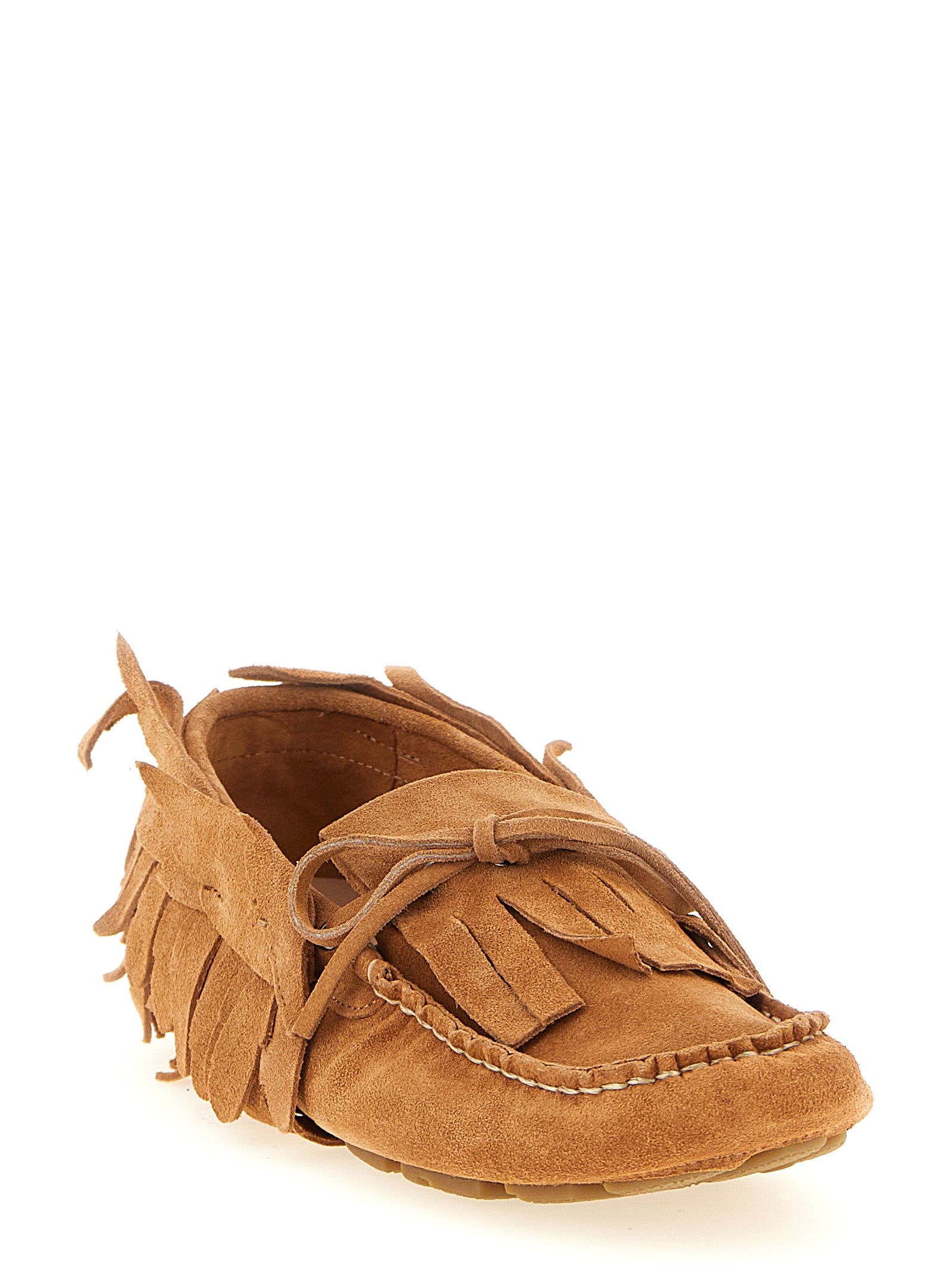 Brown Calfskin Slip-On Loafers