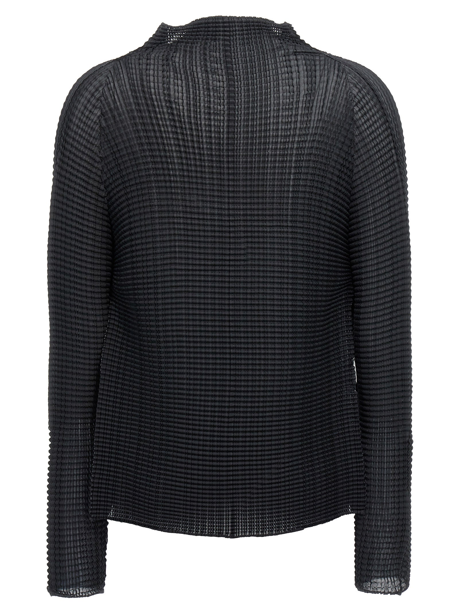 Black Polyester Cardigan