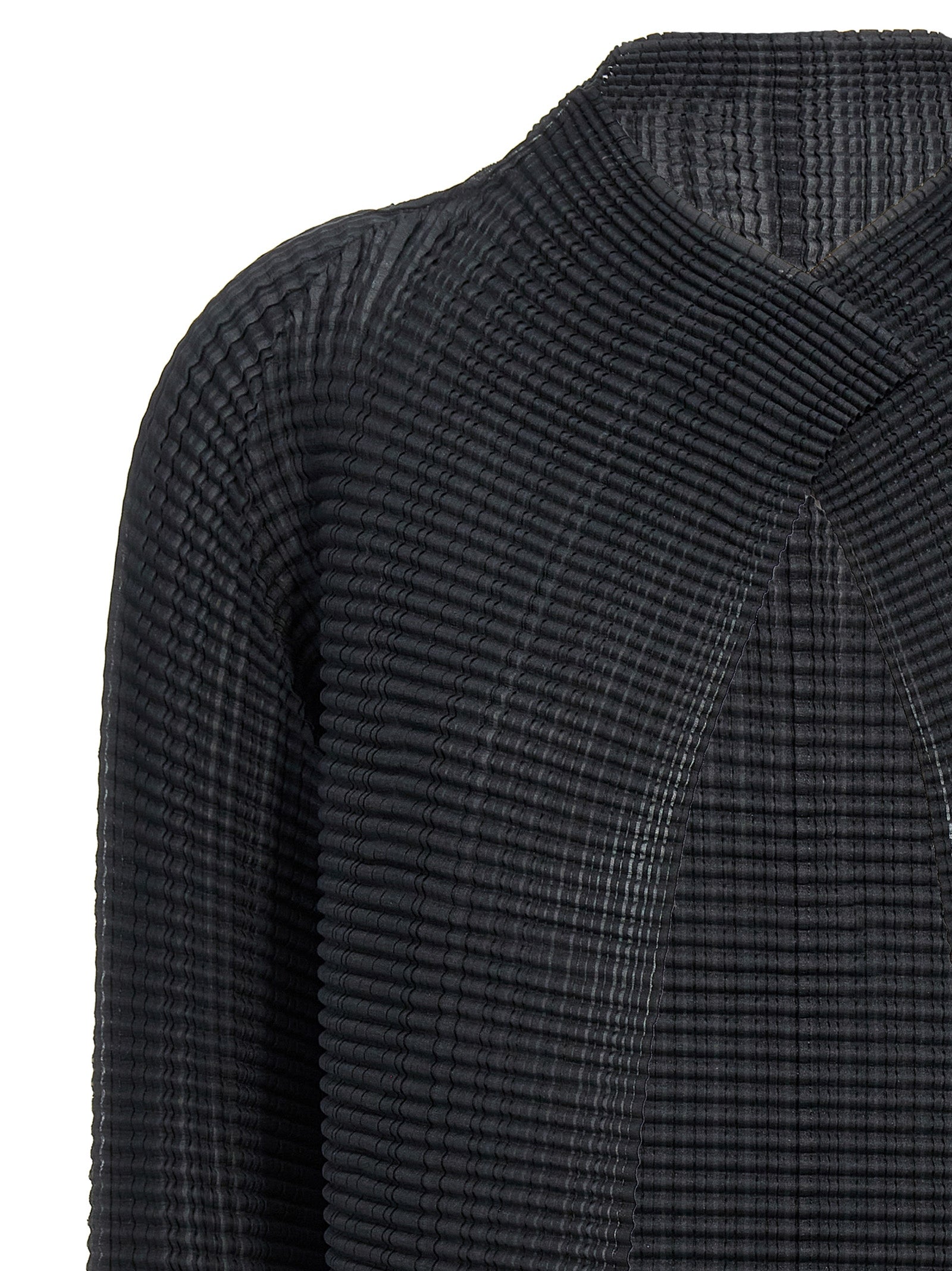 Black Polyester Cardigan