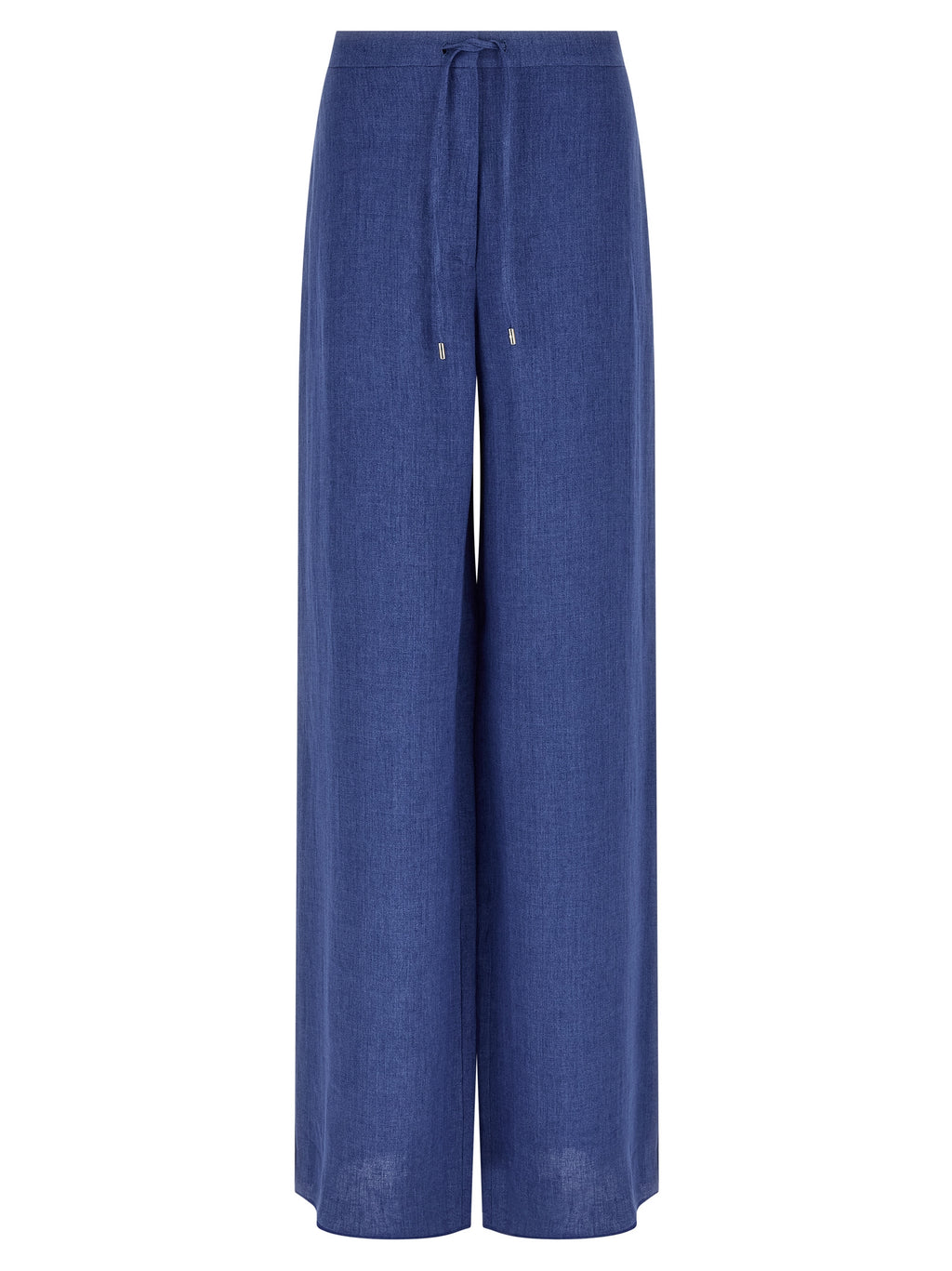 Blue Linen Casual Pants