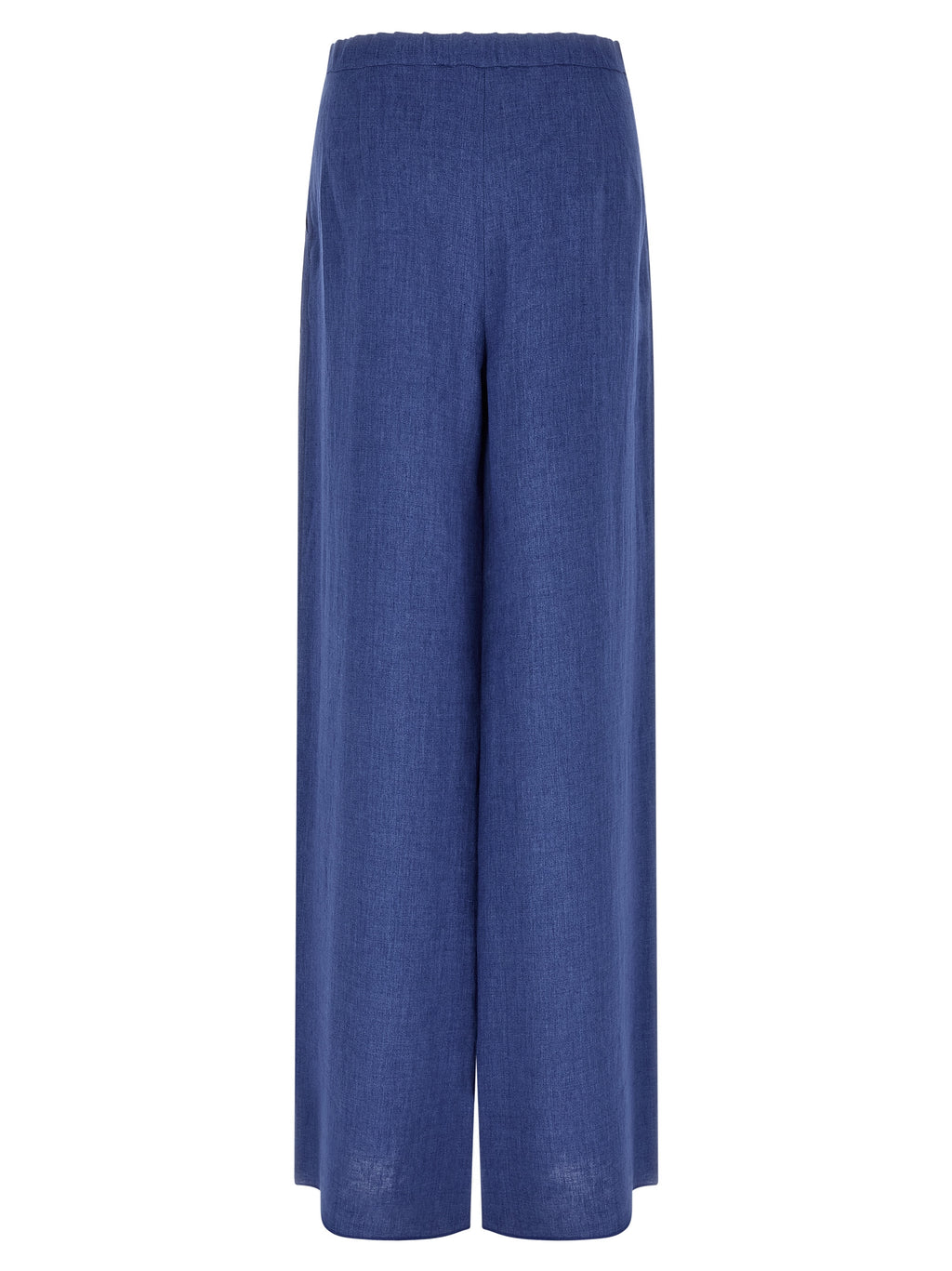 Blue Linen Casual Pants