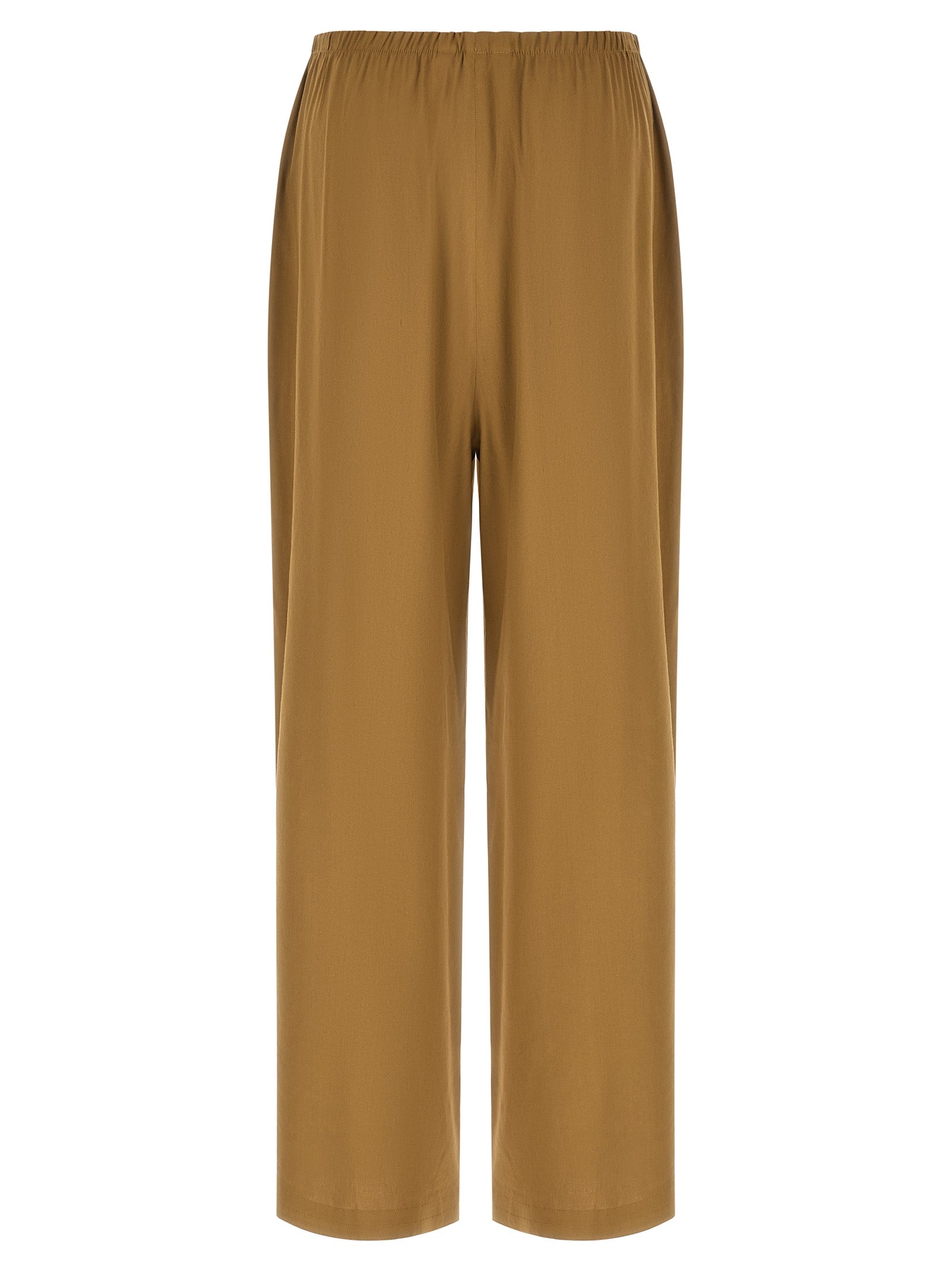 Beige Linen Casual Pants