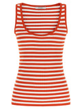 Multicolor Viscose Sleeveles T-Shirt