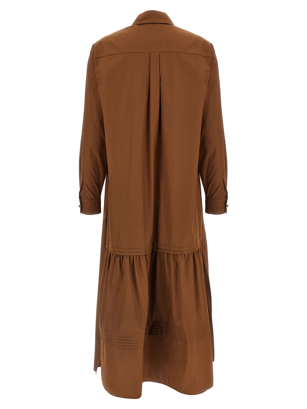 Brown Cotton Long Dress