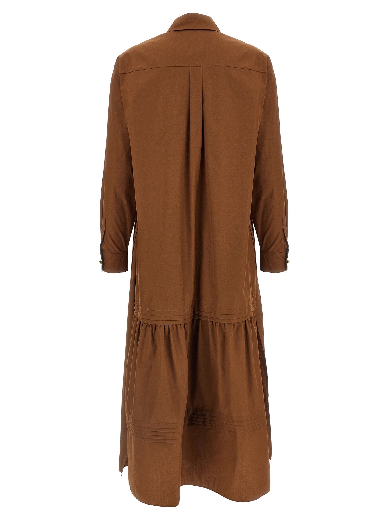Brown Cotton Long Dress
