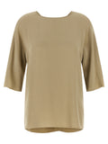 Beige Silk Blouse