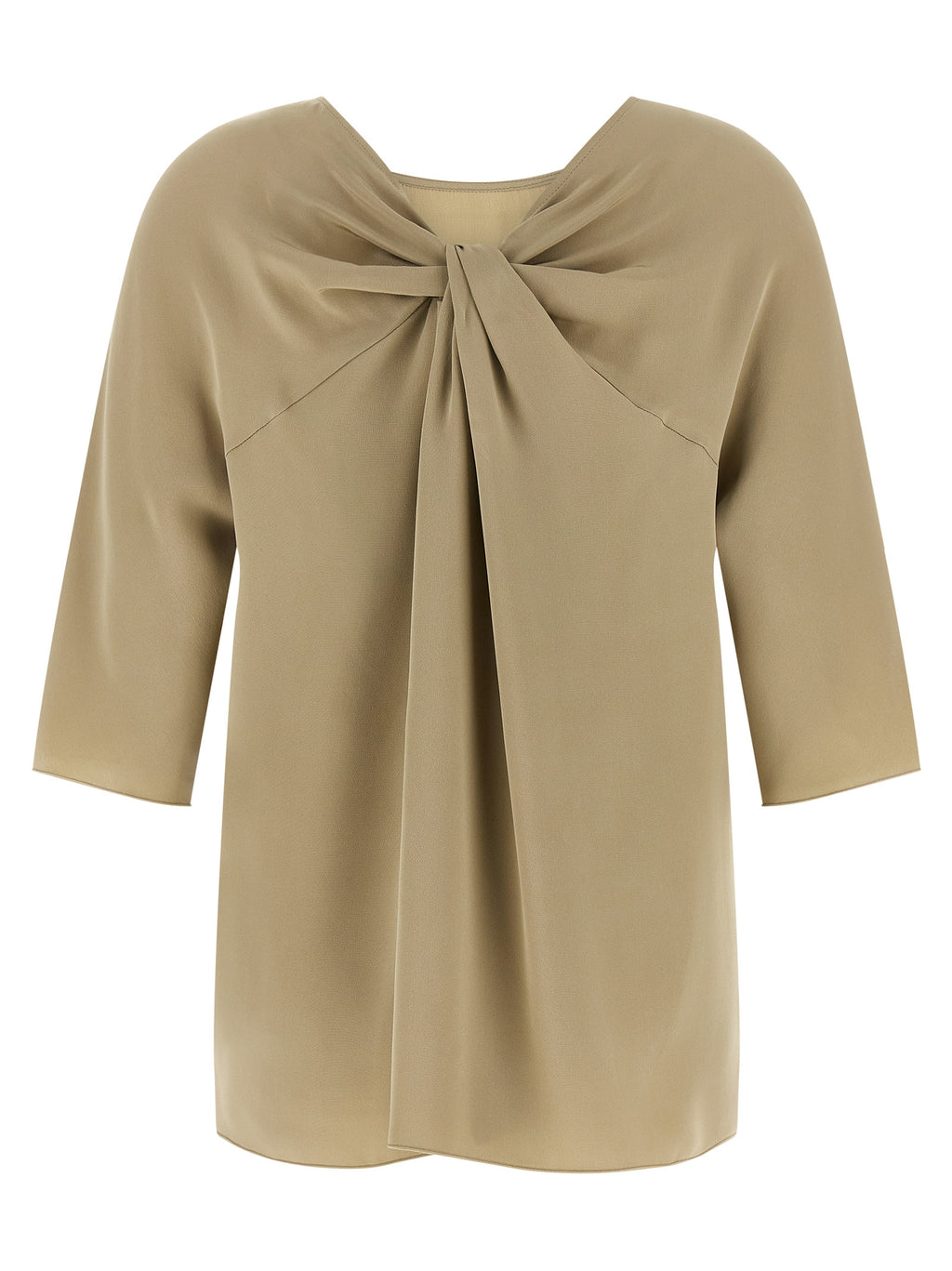 Beige Silk Blouse