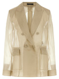 Beige Silk Blazer