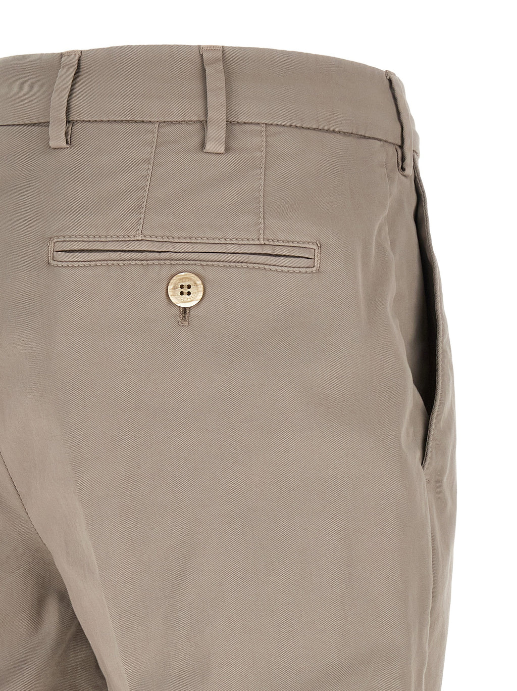 Beige Cotton Casual Pants