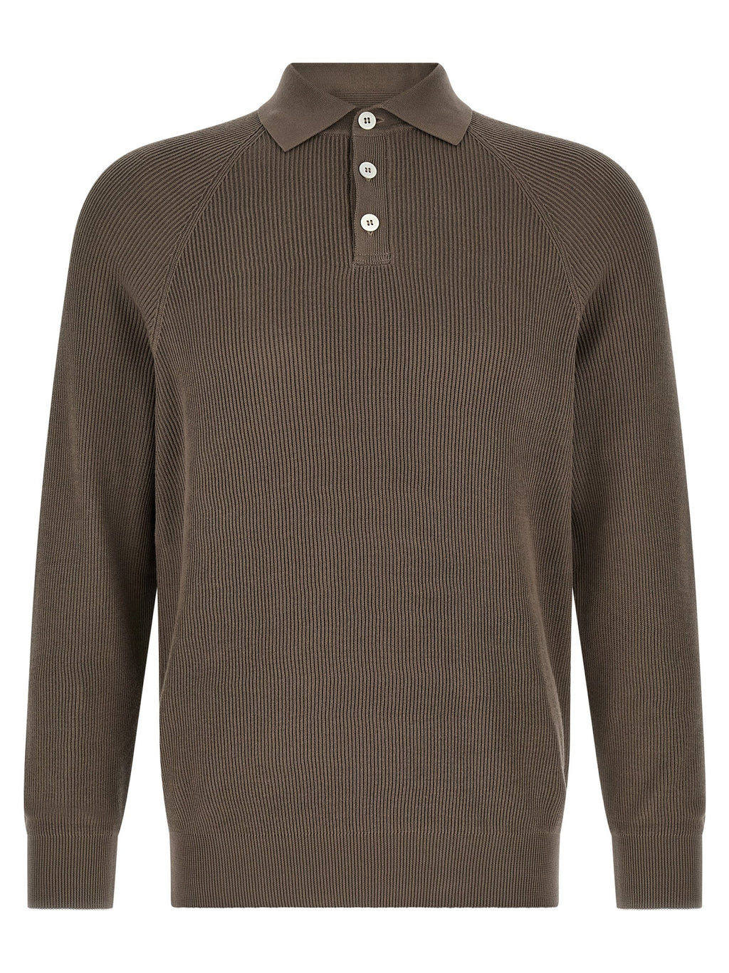 Brown Cotton Polo Shirt