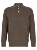 Brown Cotton Polo Shirt