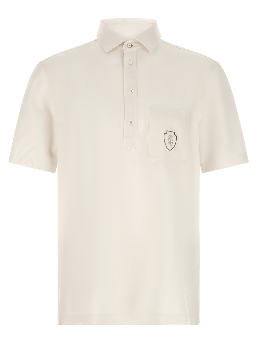 White Virgin Wool Polo Shirt