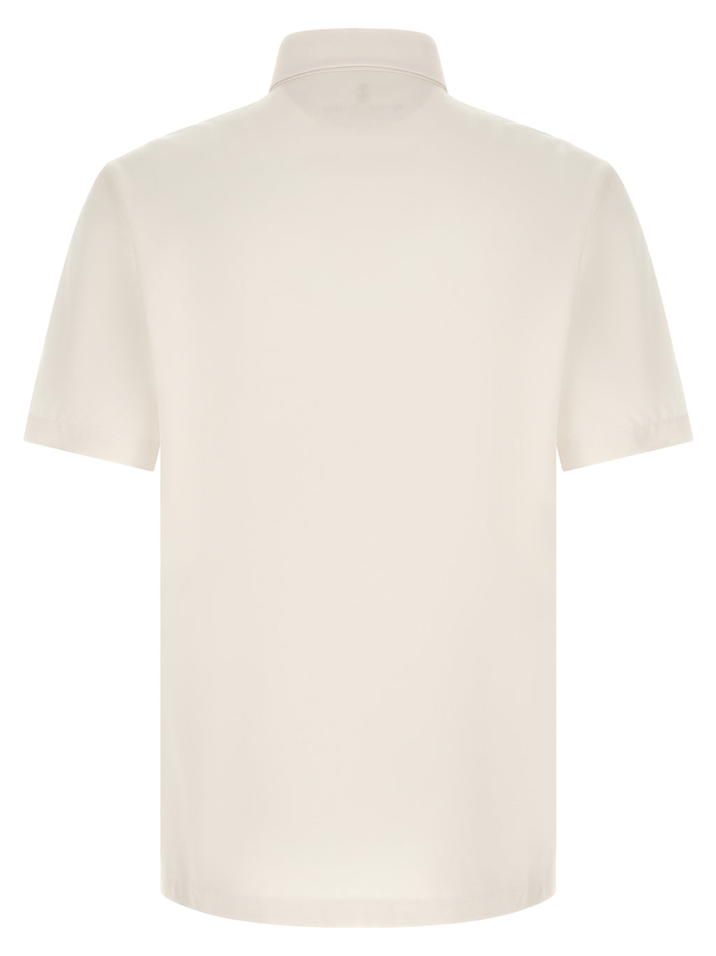 White Virgin Wool Polo Shirt