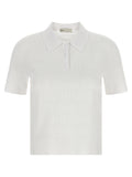 White Viscose Polo Shirt