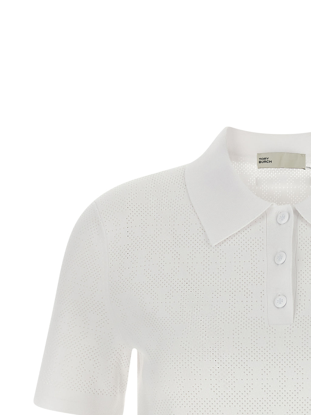 White Viscose Polo Shirt