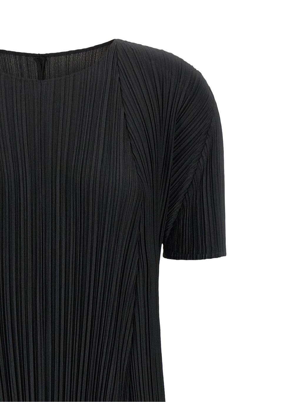 Black Polyester Midi Dress