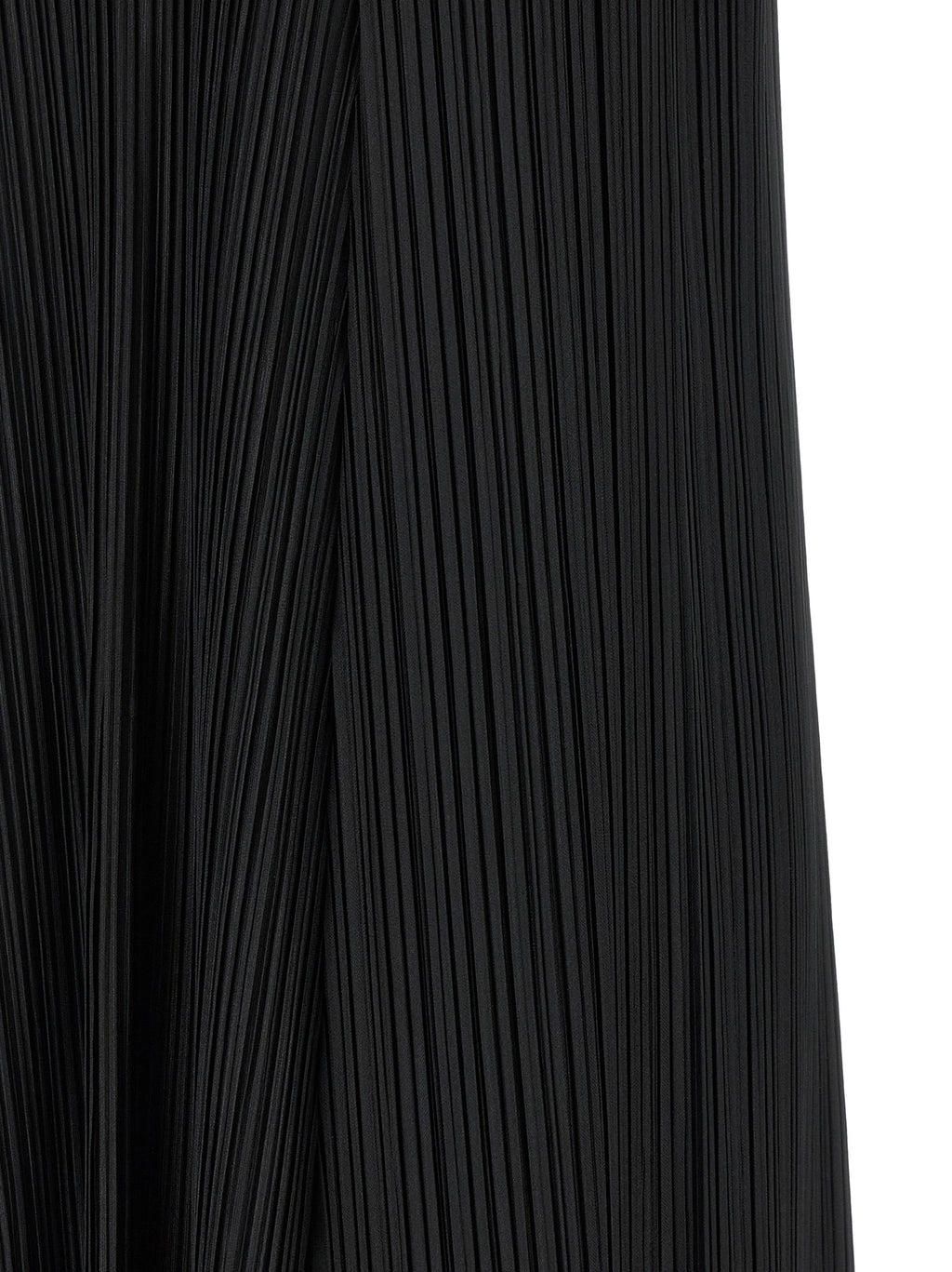 Black Polyester Midi Dress