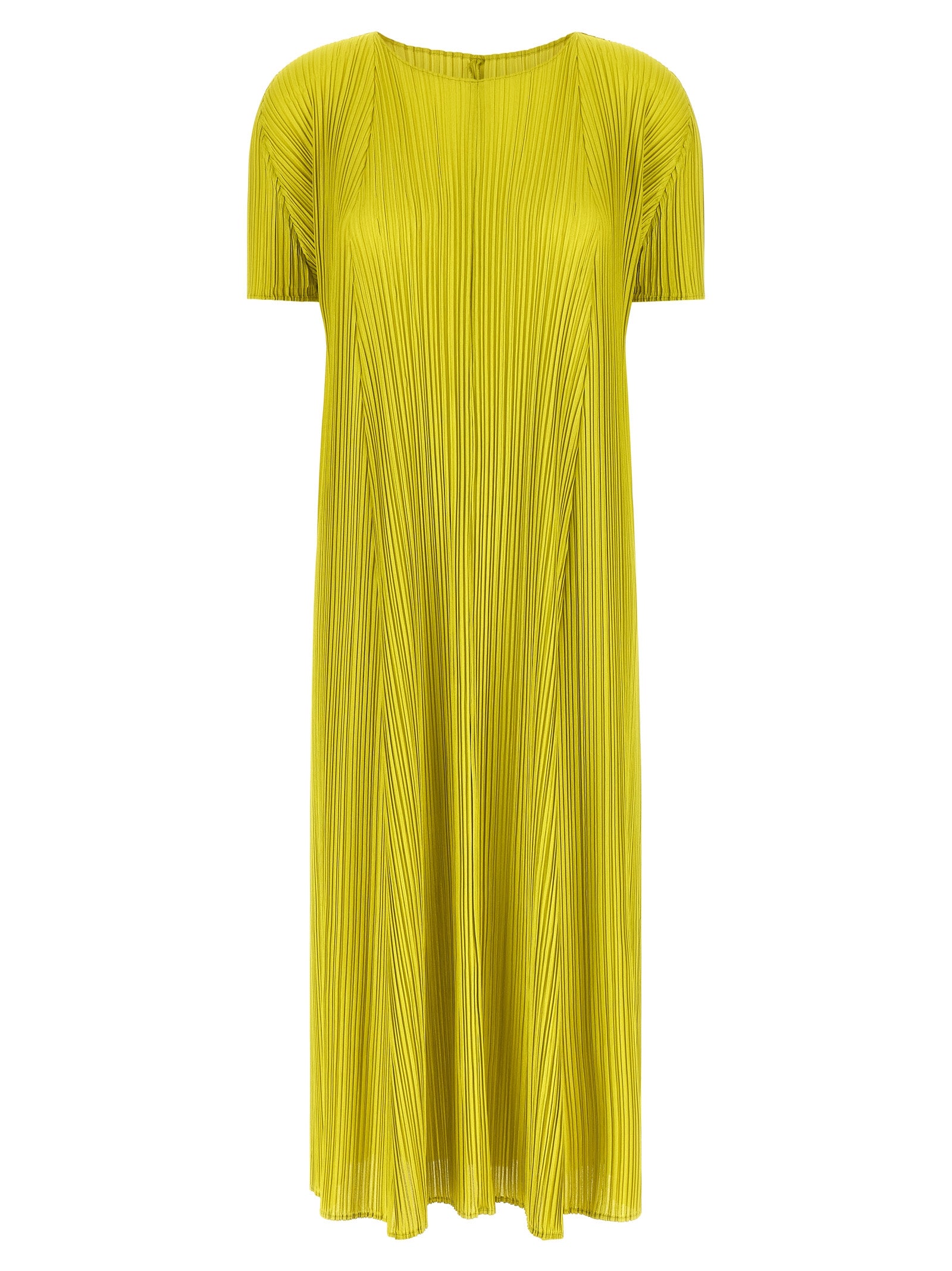 Bicolor Polyester Midi Dress