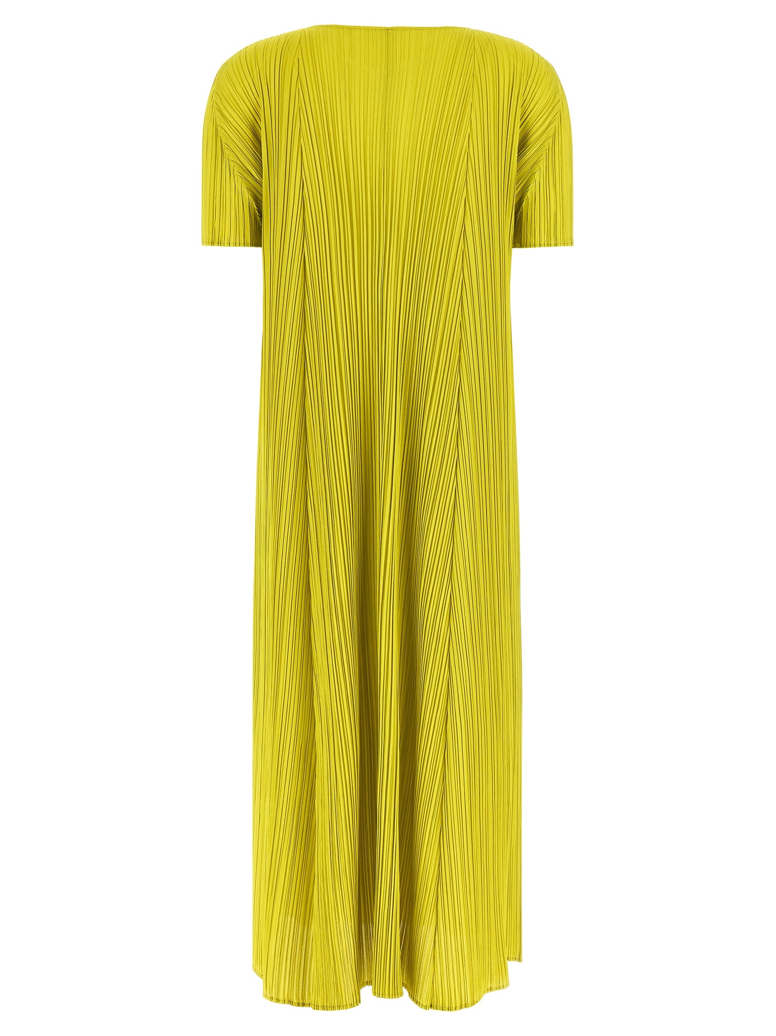 Bicolor Polyester Midi Dress