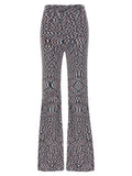 Multicolor Viscose Flared Pants