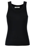 Black Virgin Wool Sleeveles T-Shirt