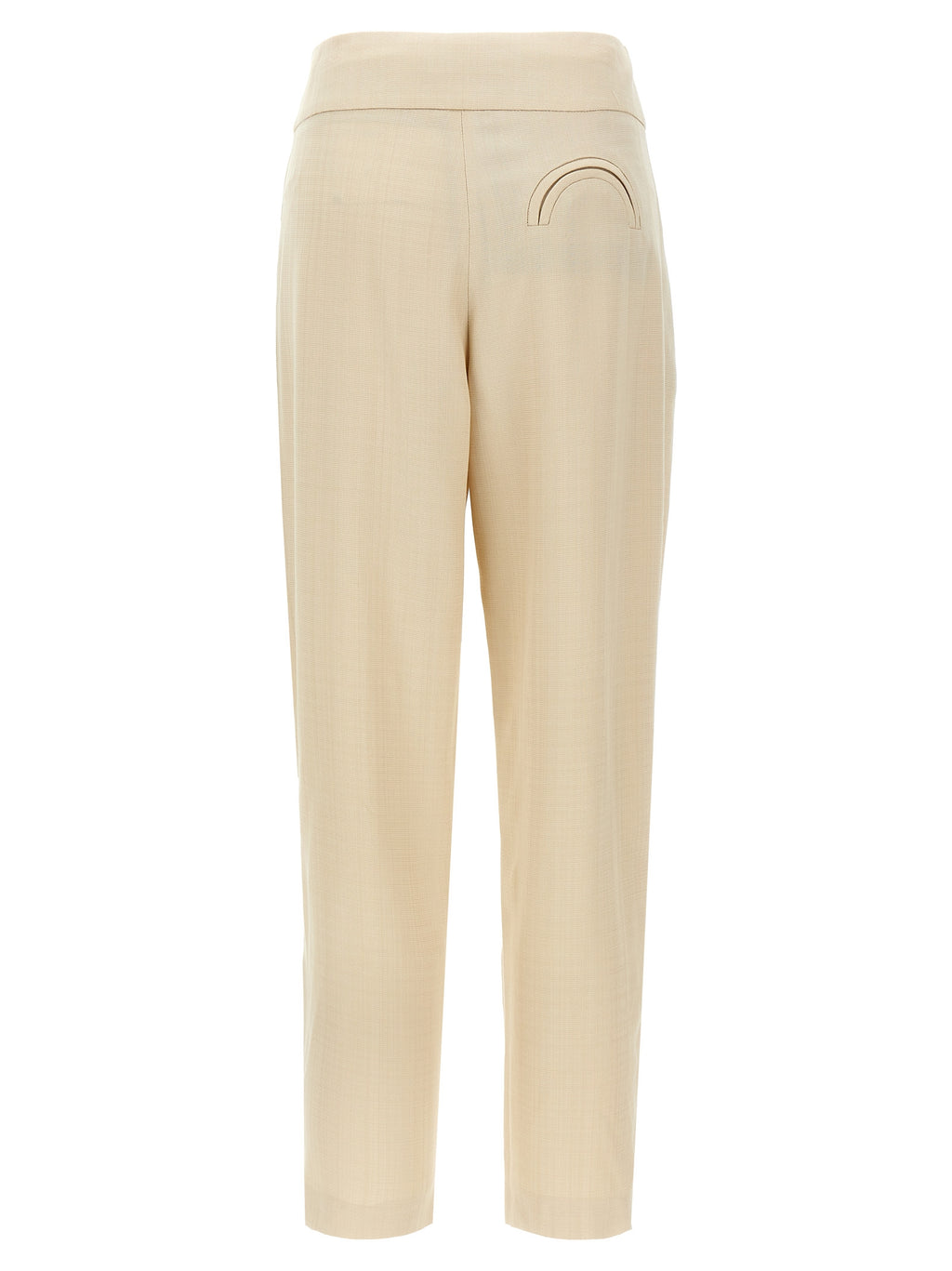 Beige Viscose Dress Pants