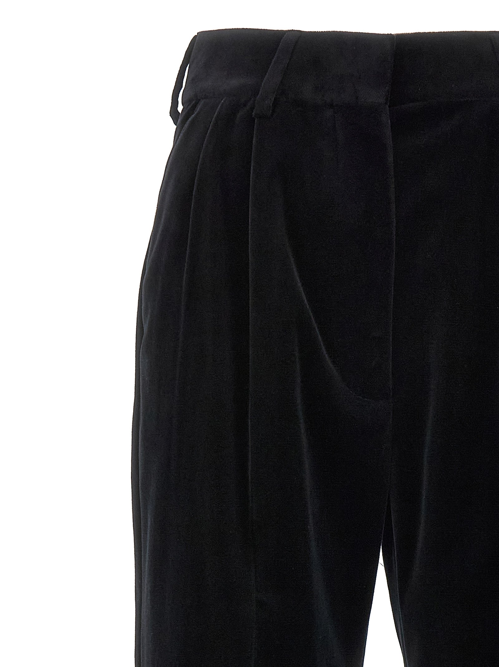 Black Cotton Dress Pants
