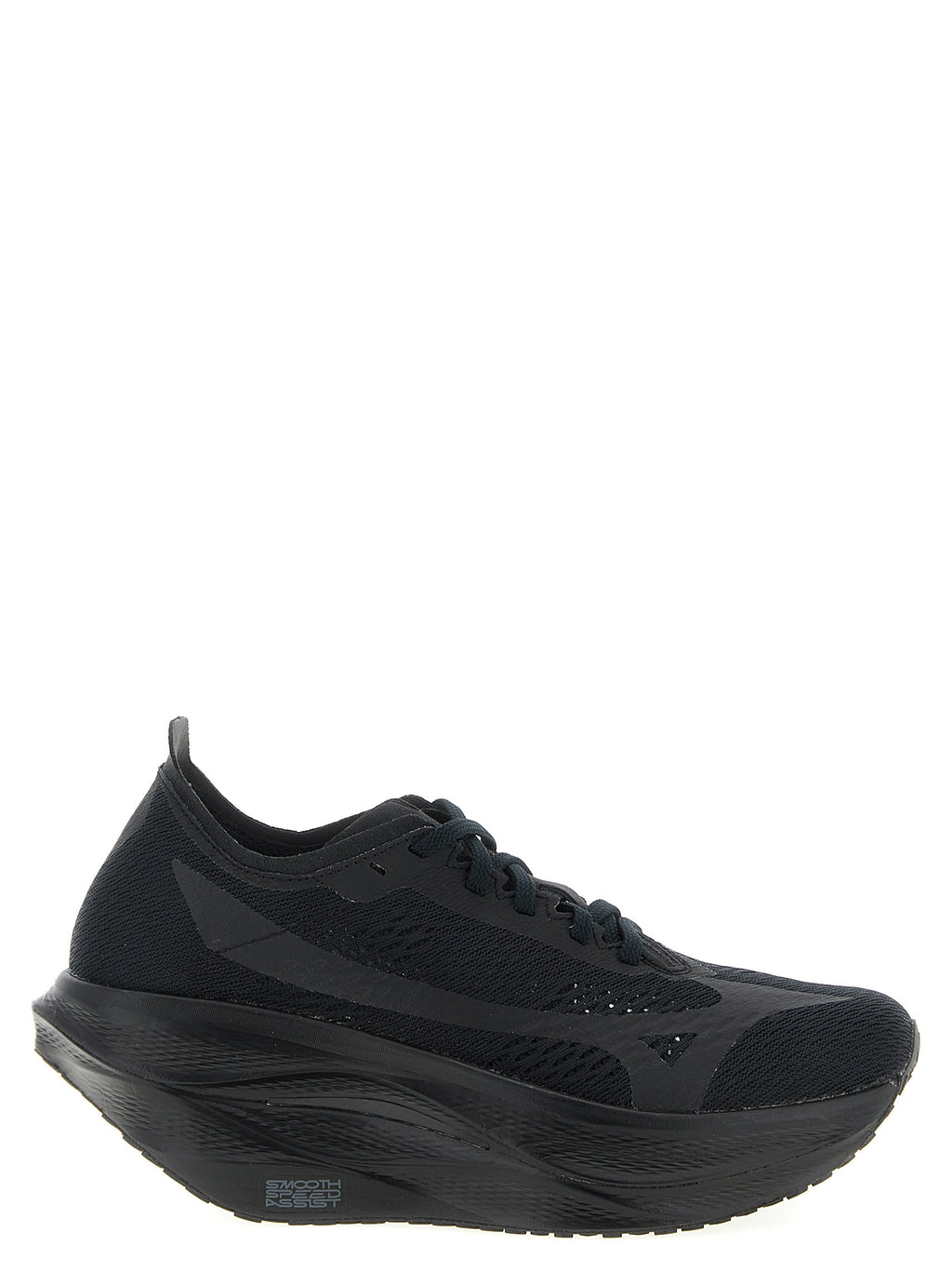 Black Synthetic Athletic Sneakers