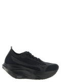Black Synthetic Athletic Sneakers