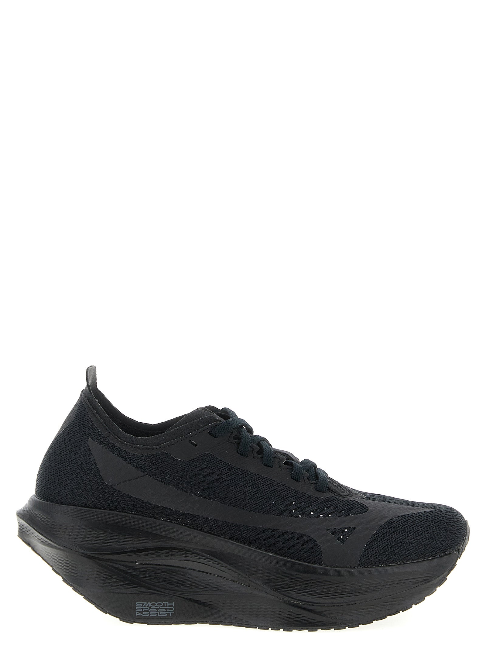 Black Synthetic Athletic Sneakers