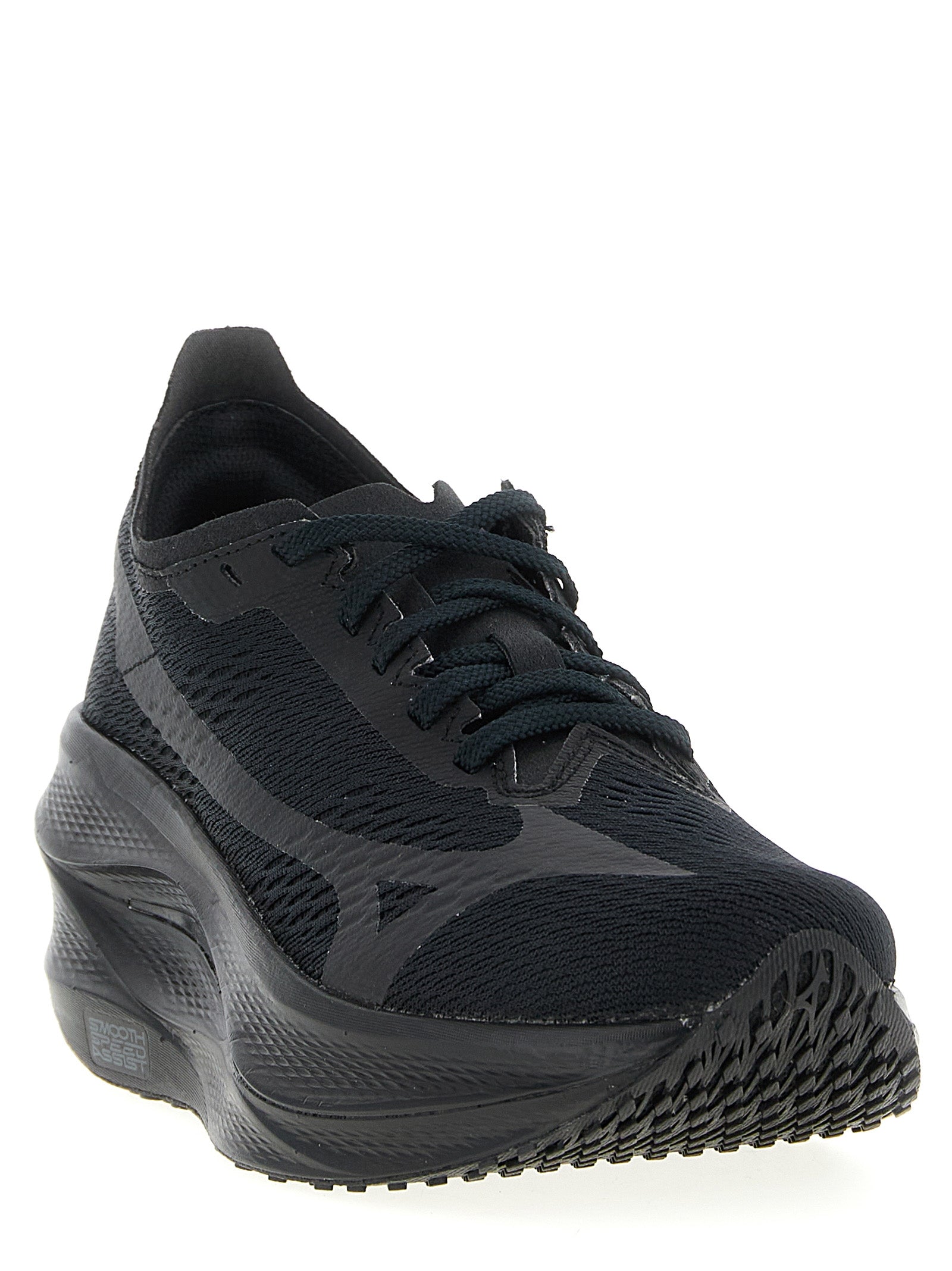 Black Synthetic Athletic Sneakers