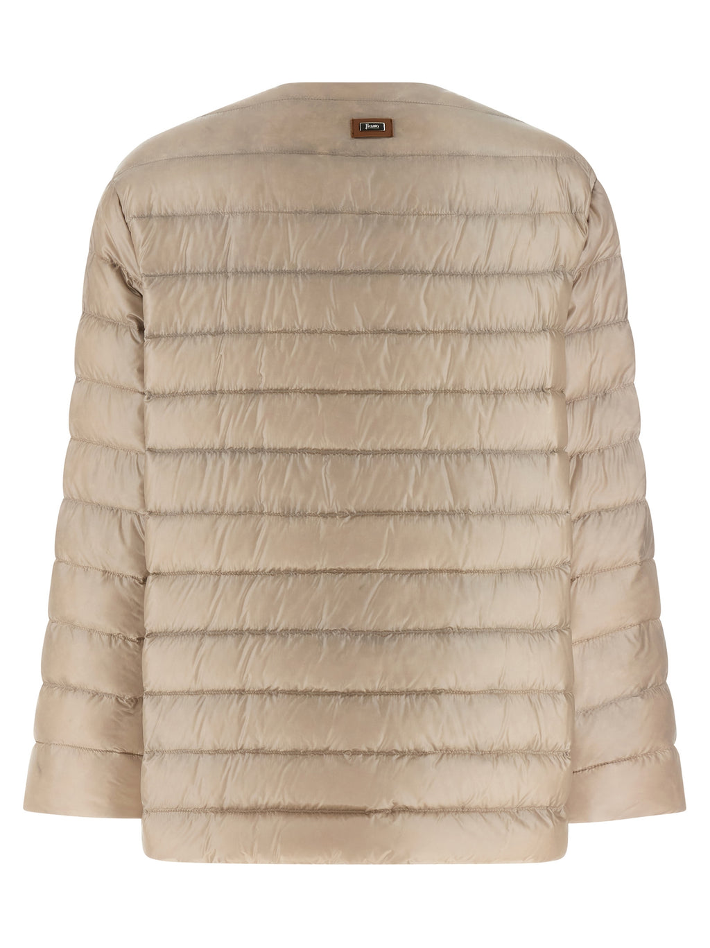 Beige Polyamide Full-Length Jacket
