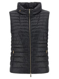 Black Polyester Sleeveless Jacket