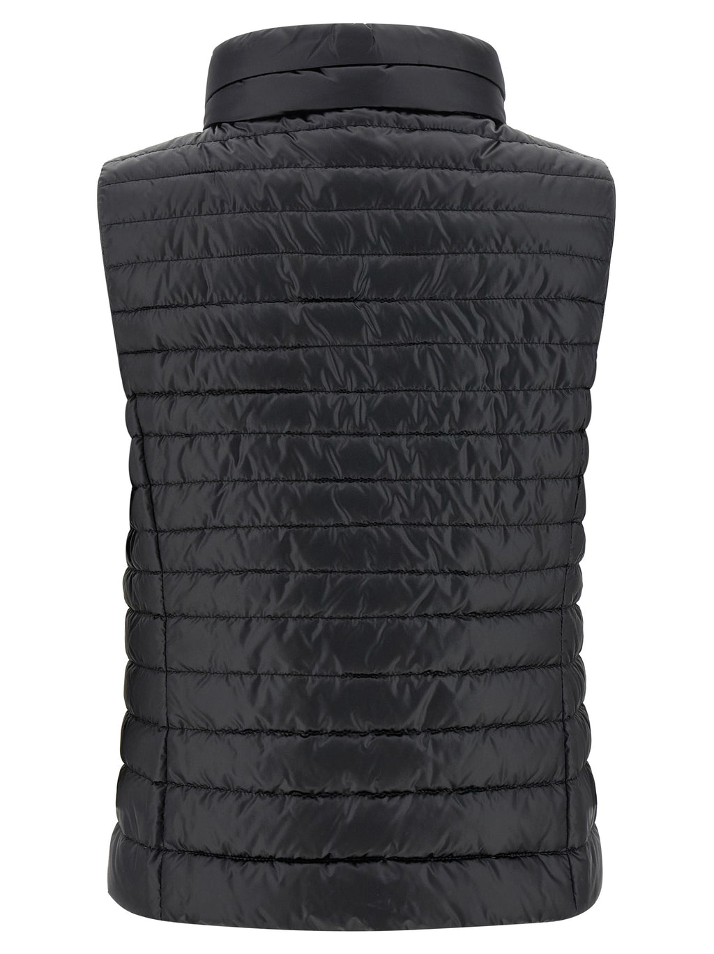 Black Polyester Sleeveless Jacket