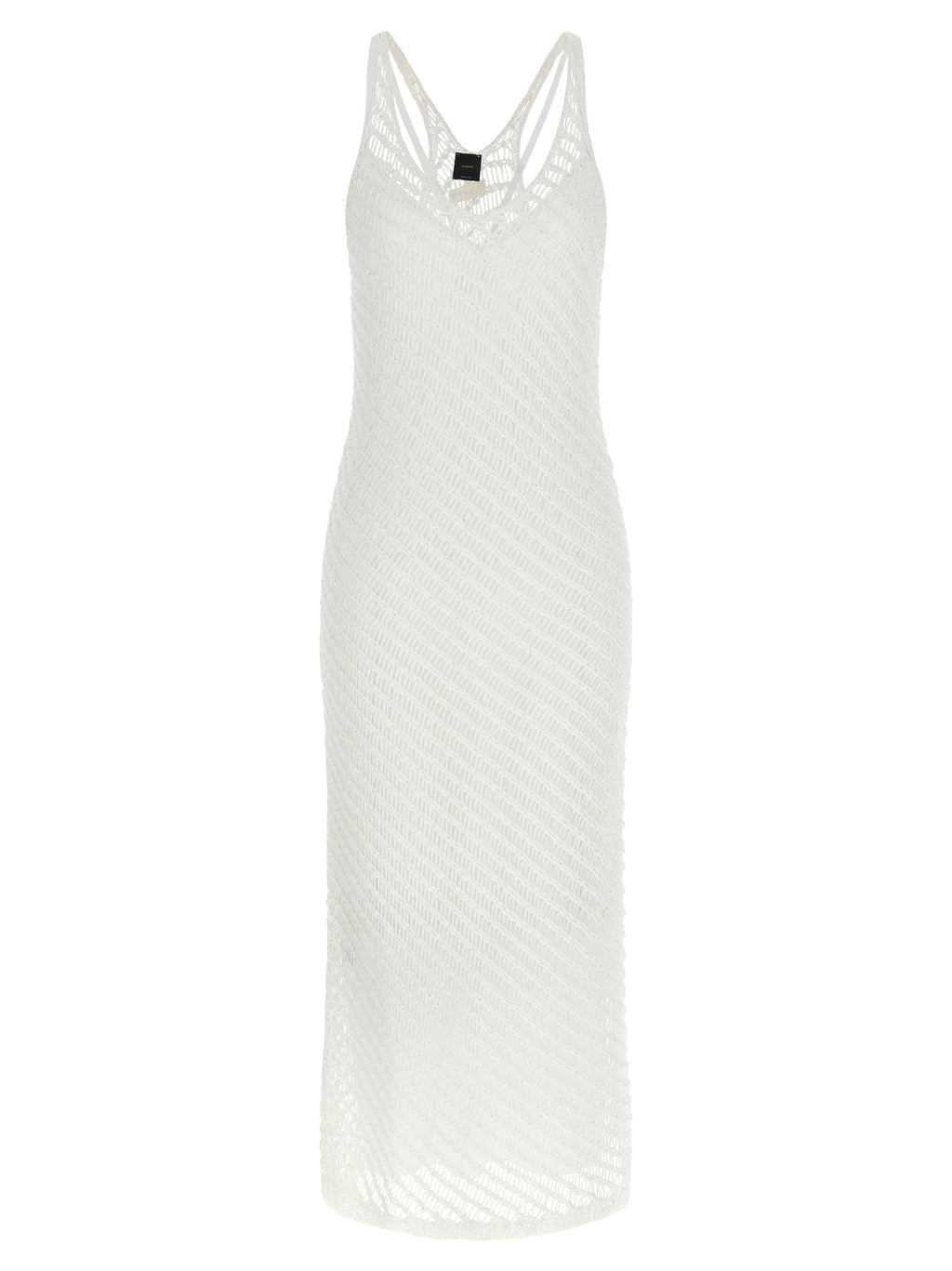 White Polyester Long Dress